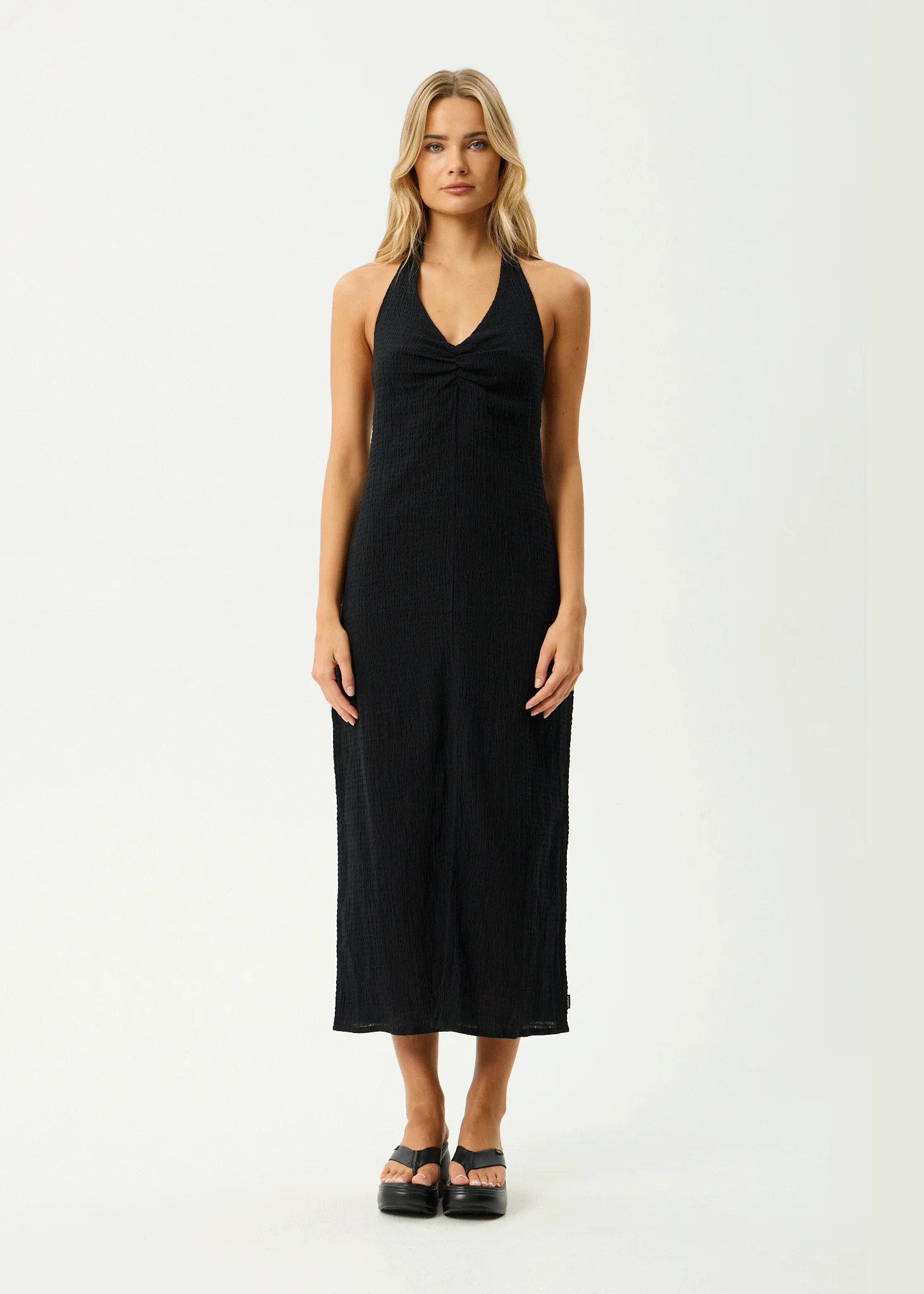AFENDS Womens Andy - Halter Maxi Dress - Black