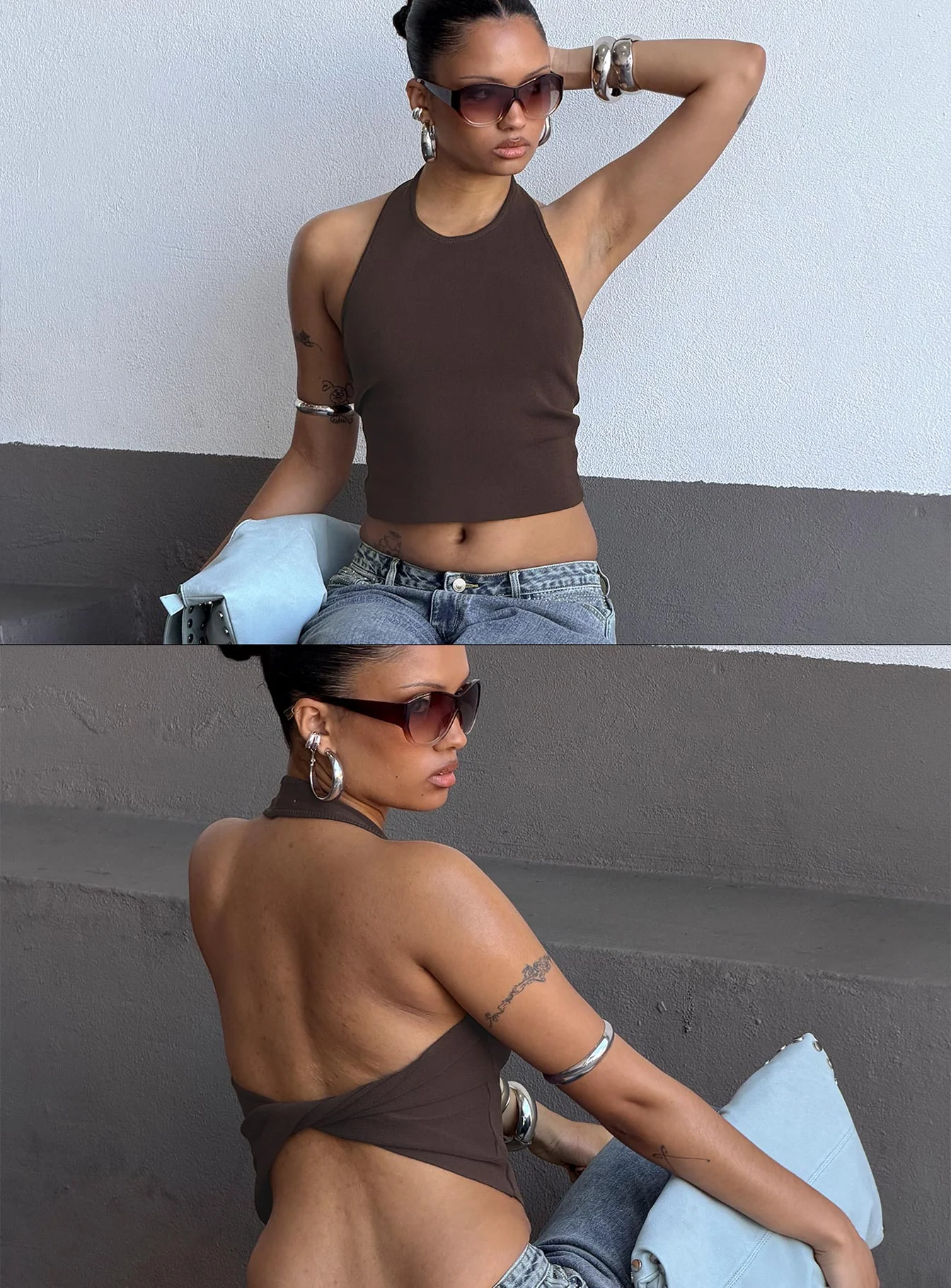 Britley Halter Top Chocolate