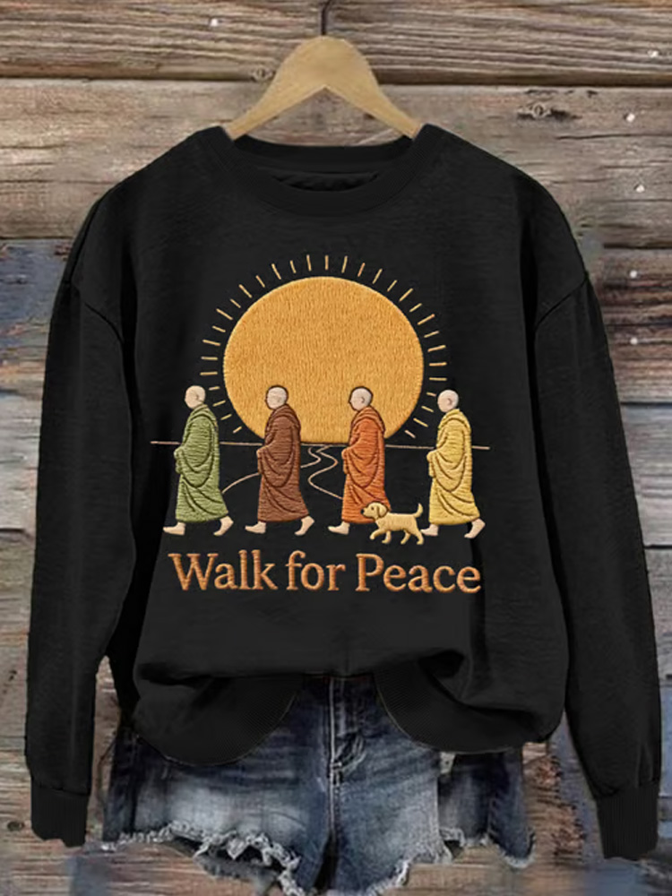 Walking For Peace Art Print Sweatshirt