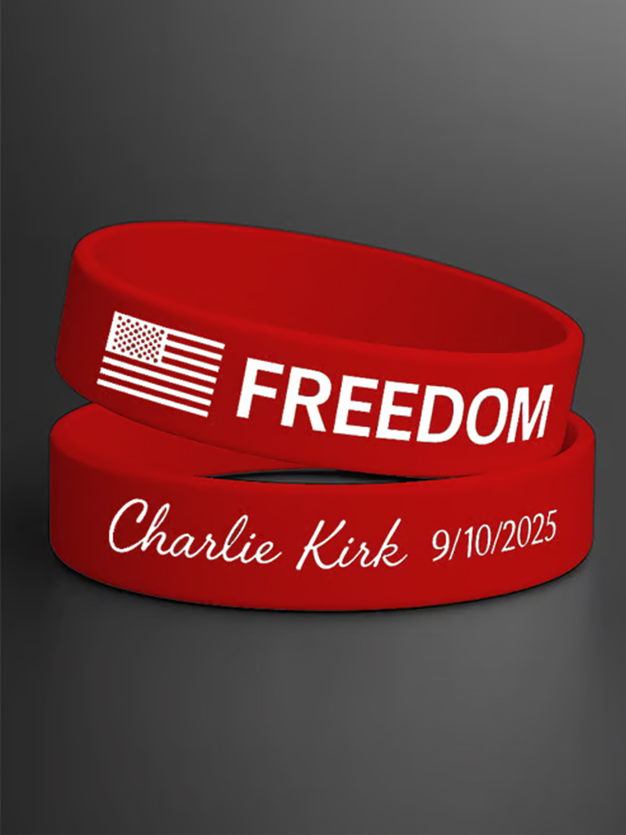 Unisex Freedom Is Not Free This is the Turning Point R.I.P Charlie Kirk Print Silicone Wristband