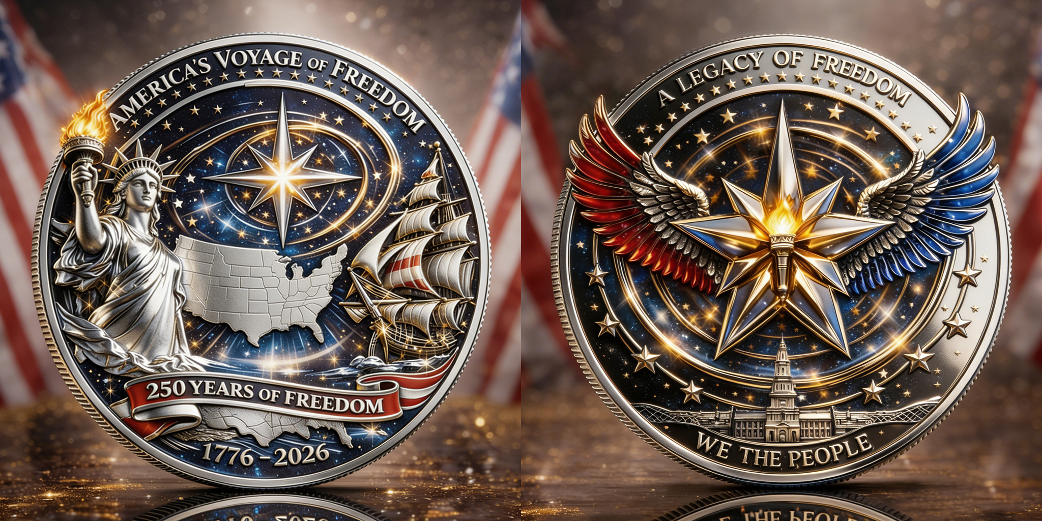 🎁Last Day 60% OFF - America's Voyage of Freedom 250th Anniversary Commemorative Coin