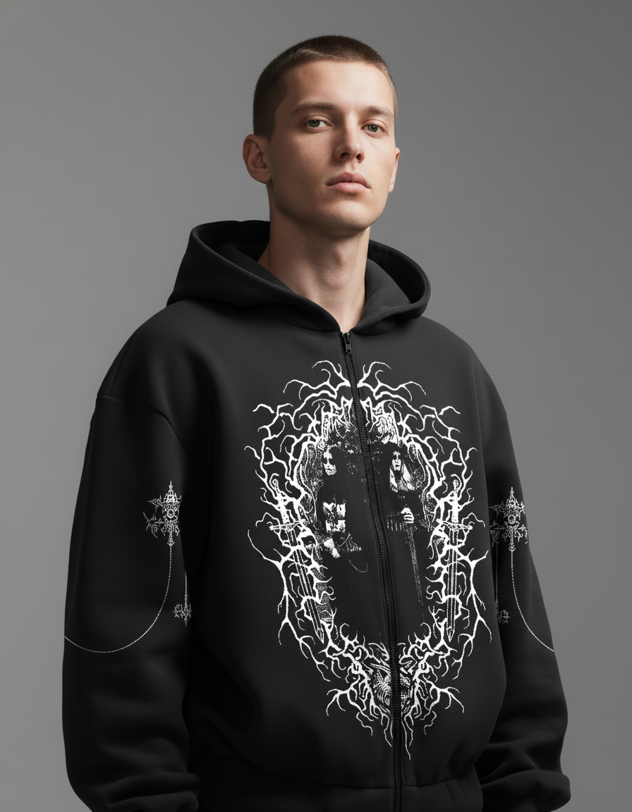 Exorcist Black Unisex Zipper Hoodie
