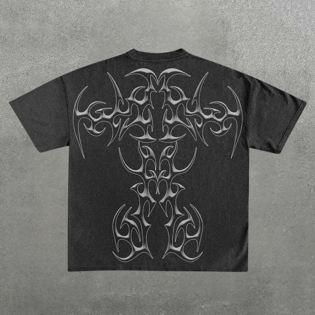 Double Cat Tribal T-Shirt