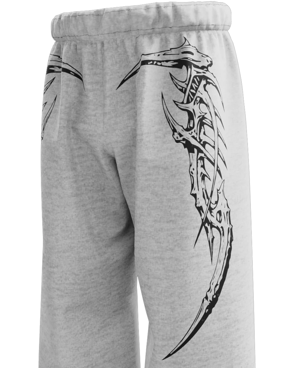 Grey Kraken Straight Fit Baggy Pants