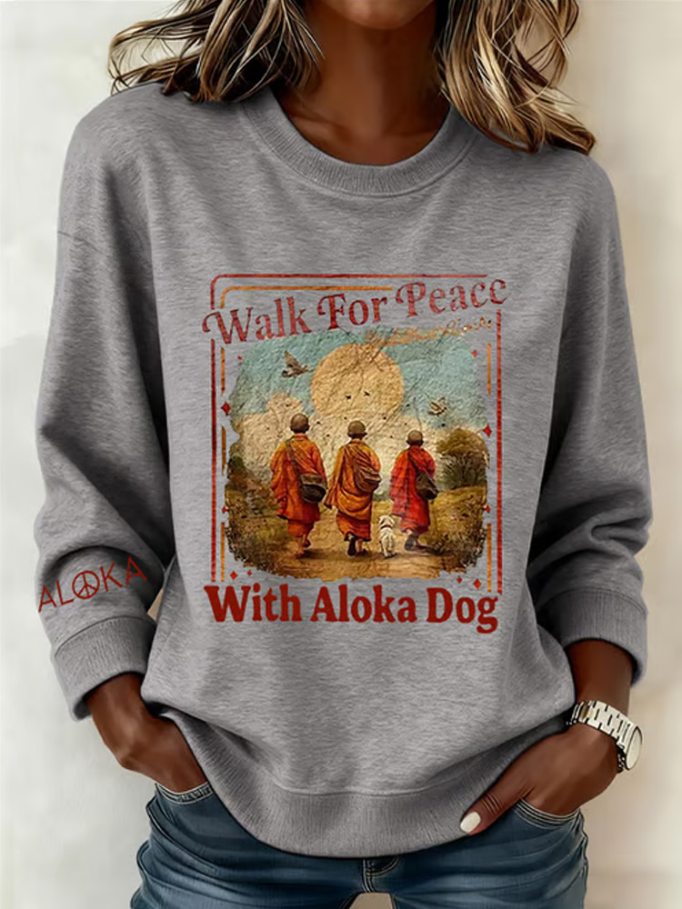 Women's Walk For Peace Art Print Sweatshirt