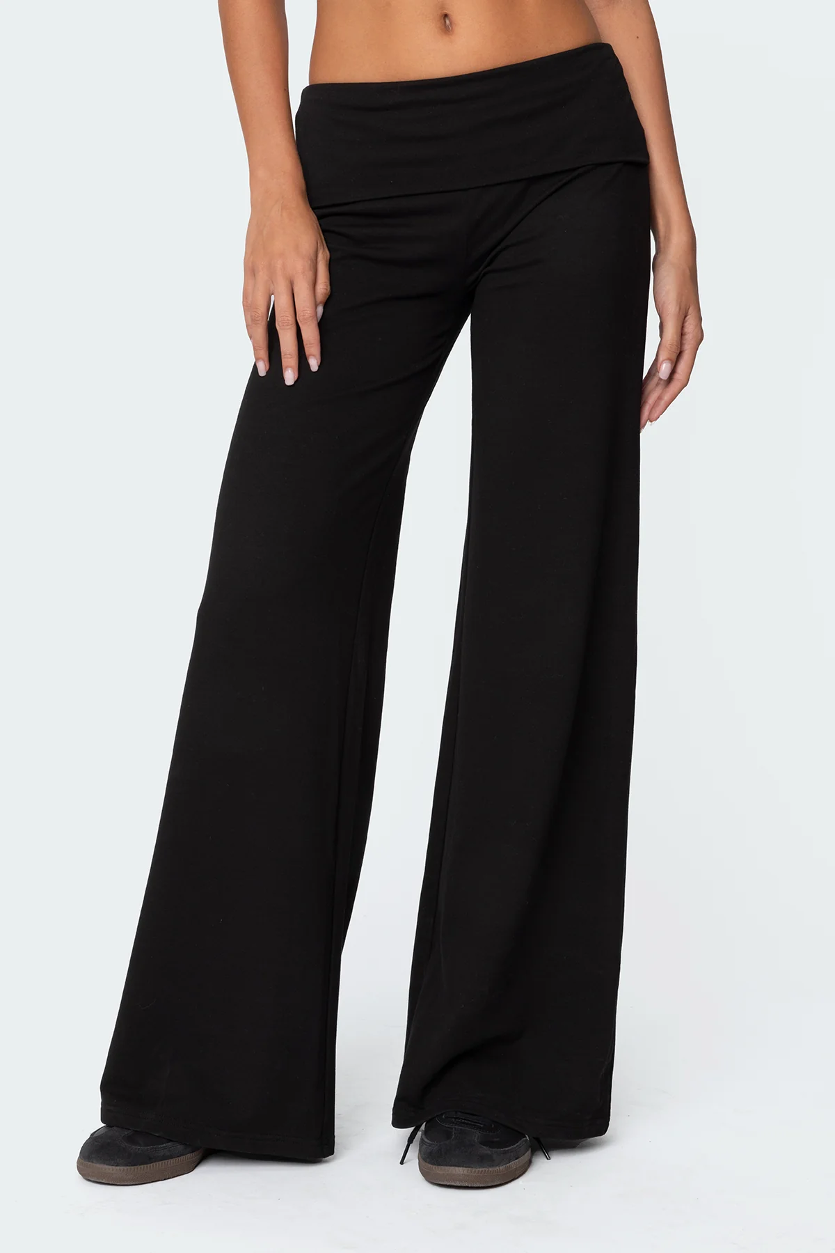 Wide Leg Foldover Pants