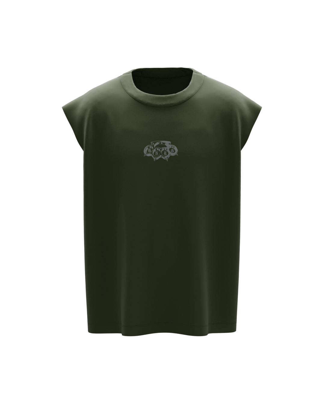 Basic Olive Green Genrage Unisex Vest