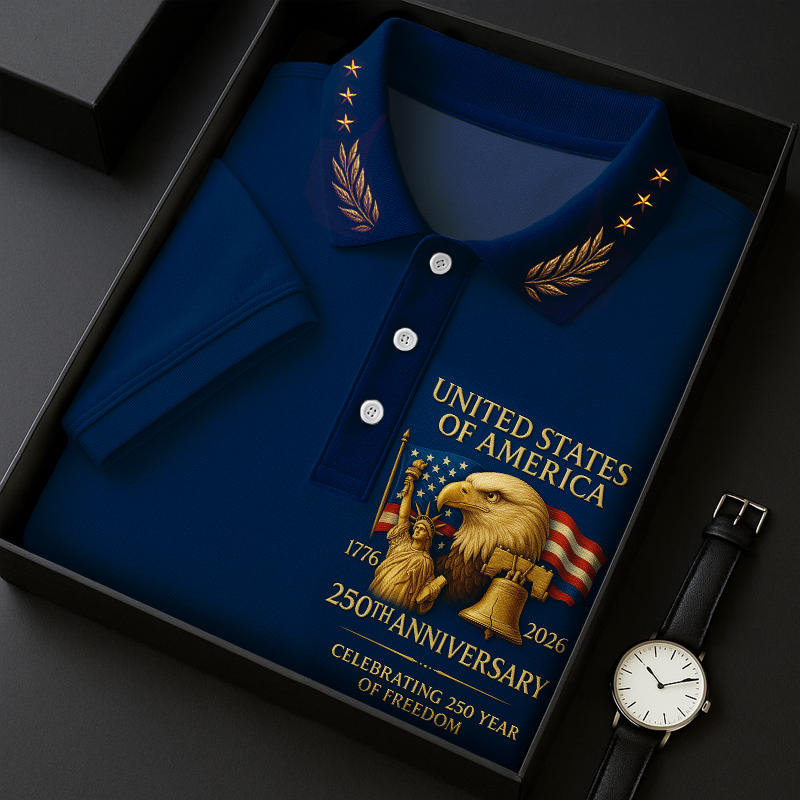 United States of America 250th Anniversary Art Print Polo Shirt
