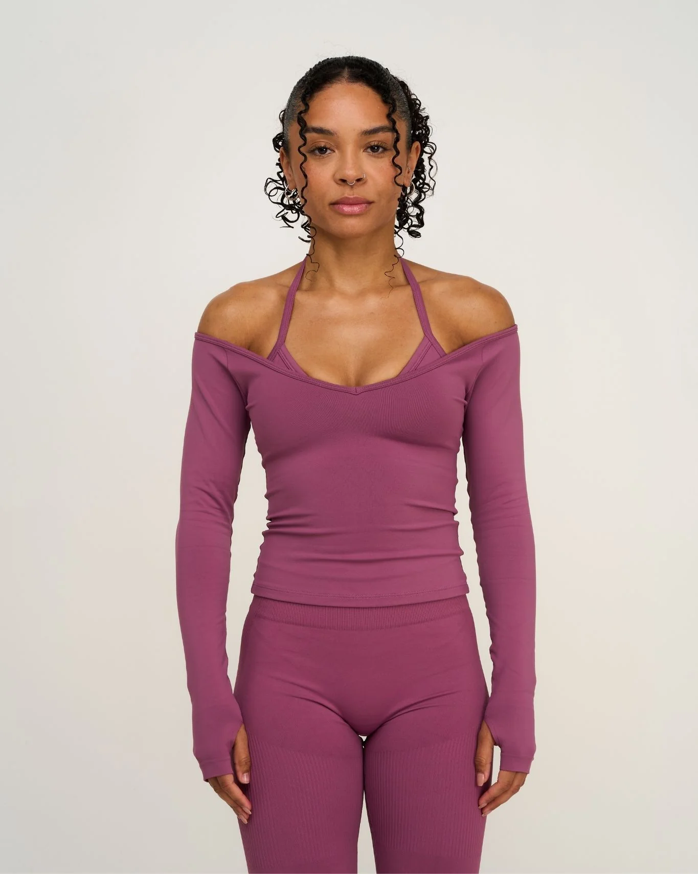 Elevate™ Sculpting Seamless V-Neck Top | Orchid Mauve