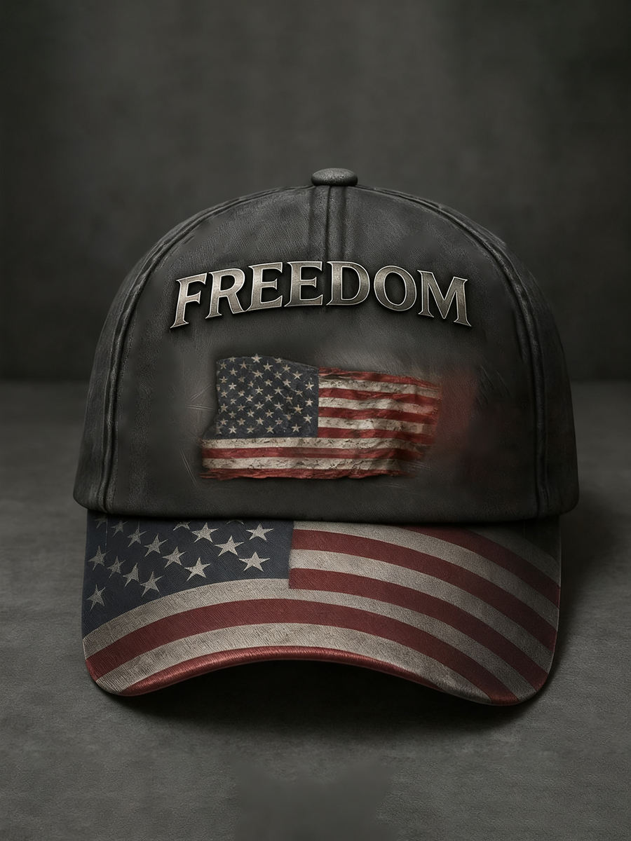 Unisex Freedom  Flag Print Hat