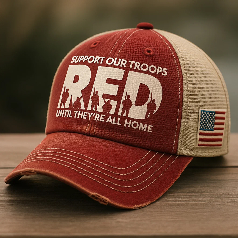 US Red Friday Printed Casual Hat