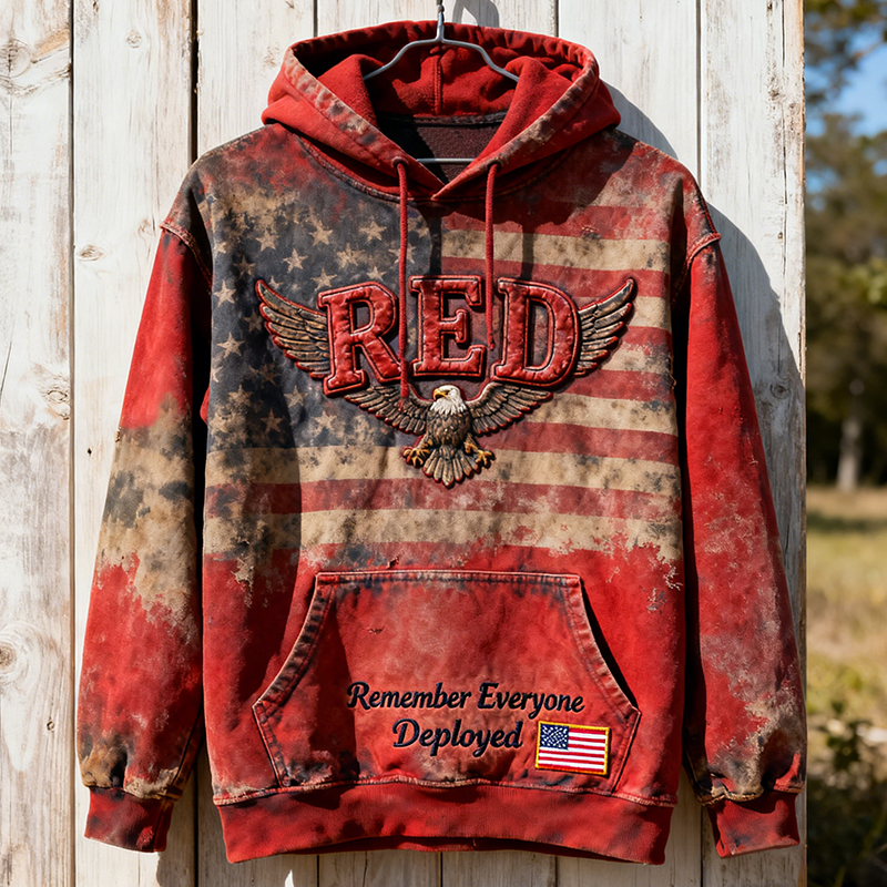 Red Friday Art Print Retro Hoodie