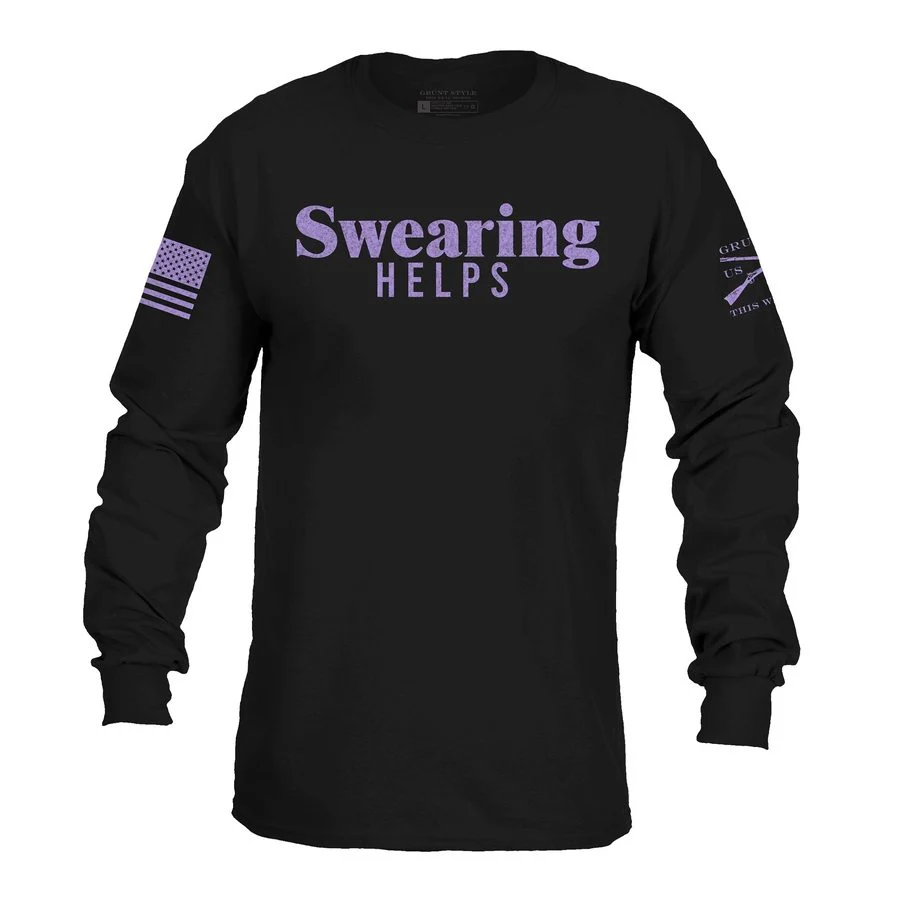 Swearing Helps Long Sleeve - Black