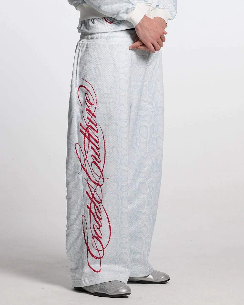 RIOT MESH SWEATPANTS WHITE