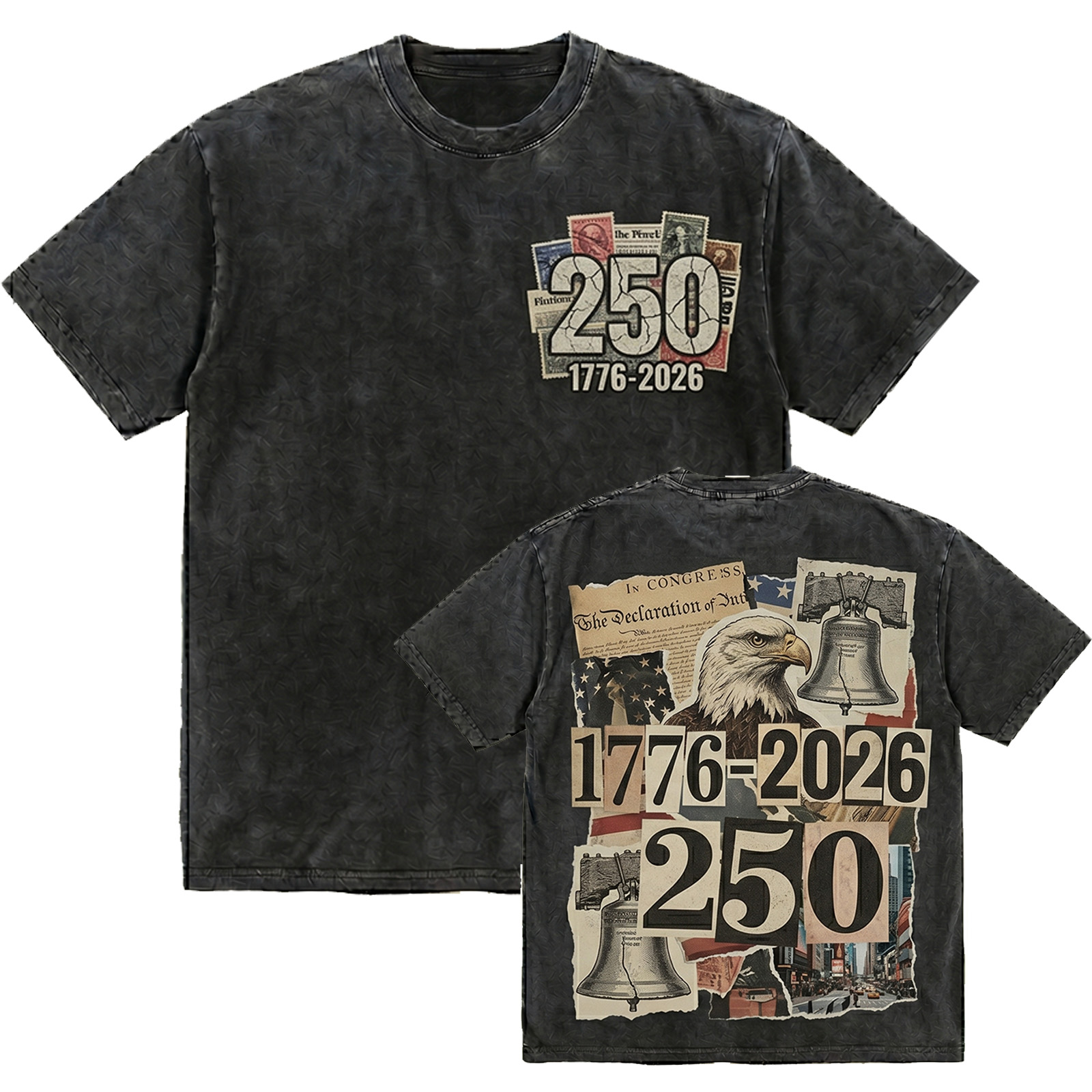 Semiquincentennial Airbrush American Eagle USA 250 T-Shirt