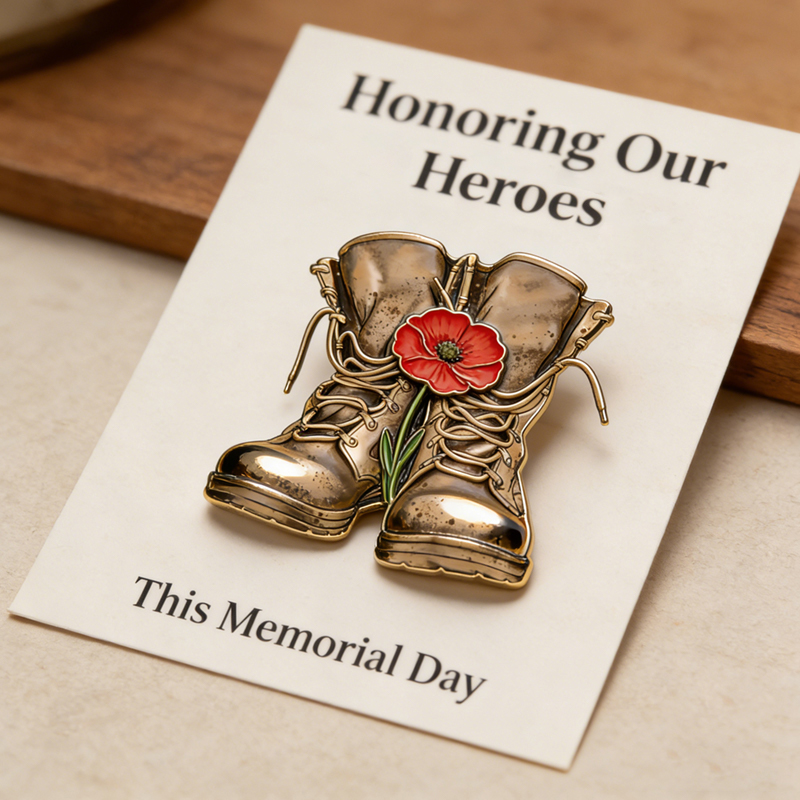 Unisex US Memorial Day Exquisite Brooch