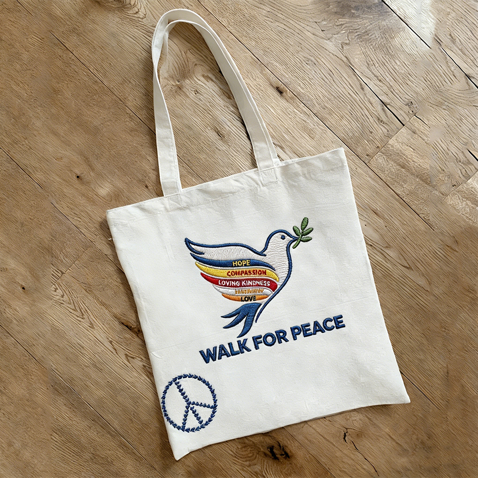 Peace Dove Pattern Design Tote Bag