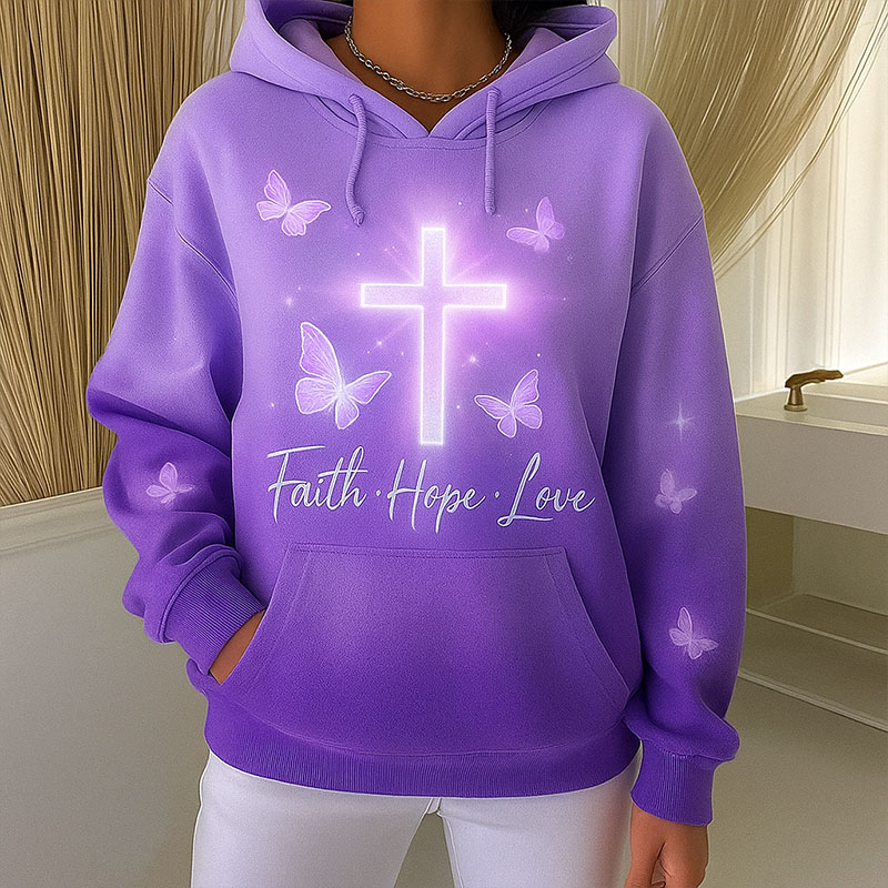 Faith Art Print Casual Hoodie