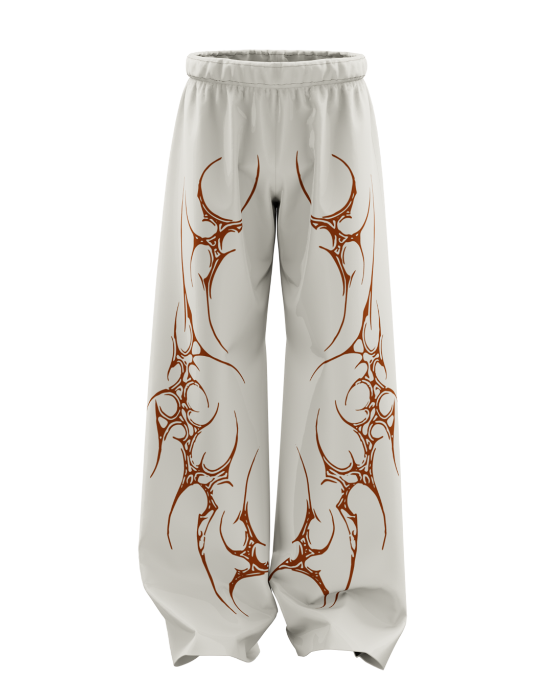 Latte Beige Scar Unisex Baggy Pants