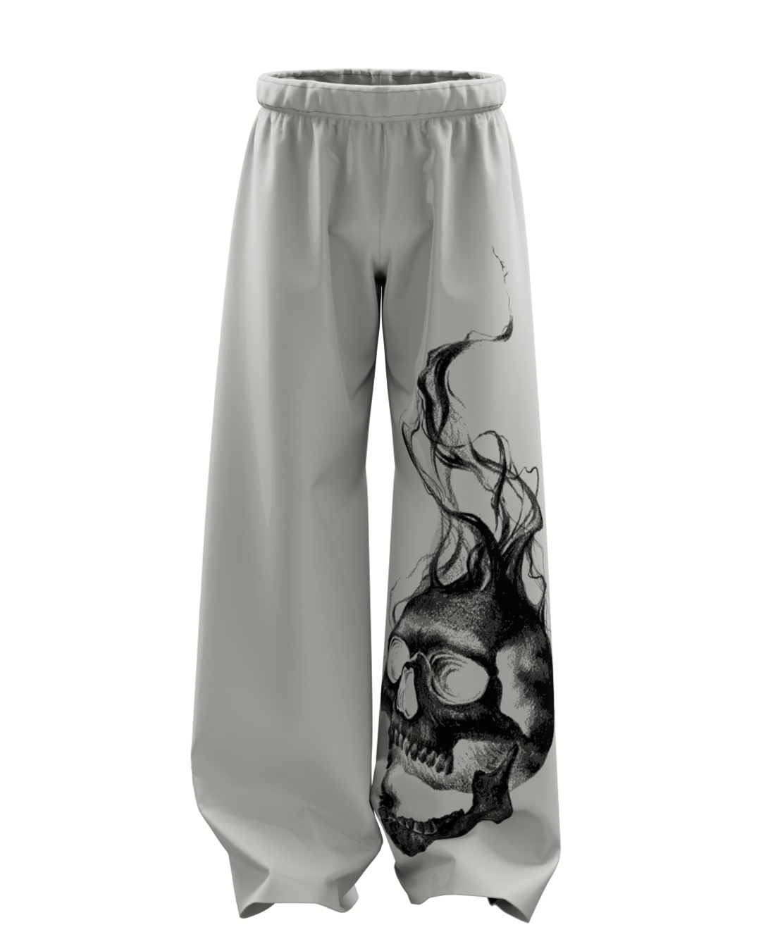 Haunt Unisex Grey Straight Fit Baggy Pants