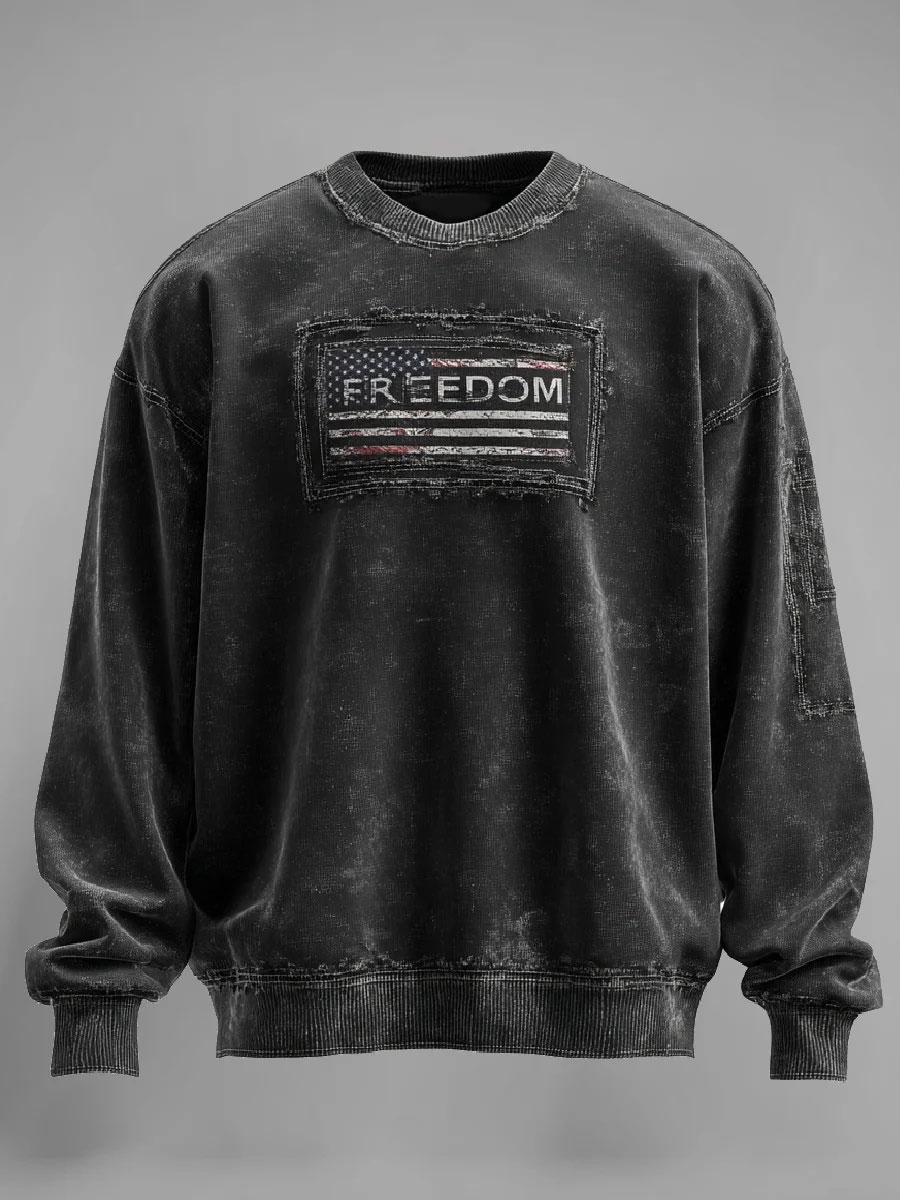 Men's Freedom Printed Casual Sweatshirt