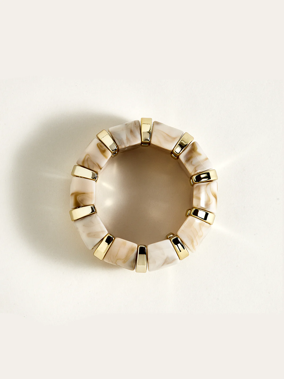 Marbled Resin and Golden Bracelet