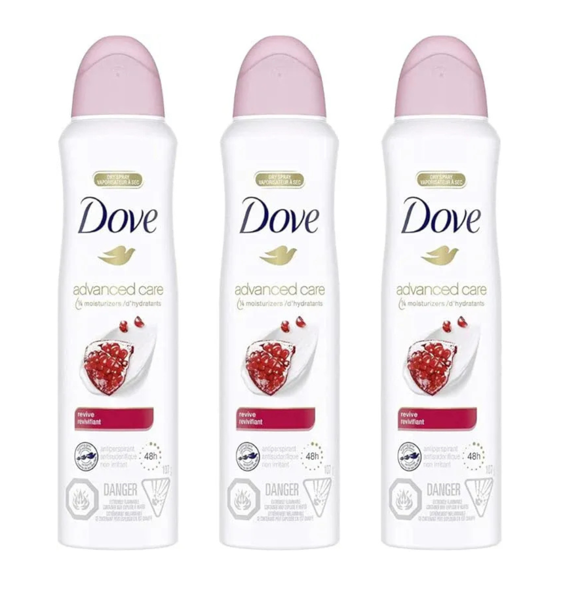 Dove Dry Spray Deodorant 3 Pack