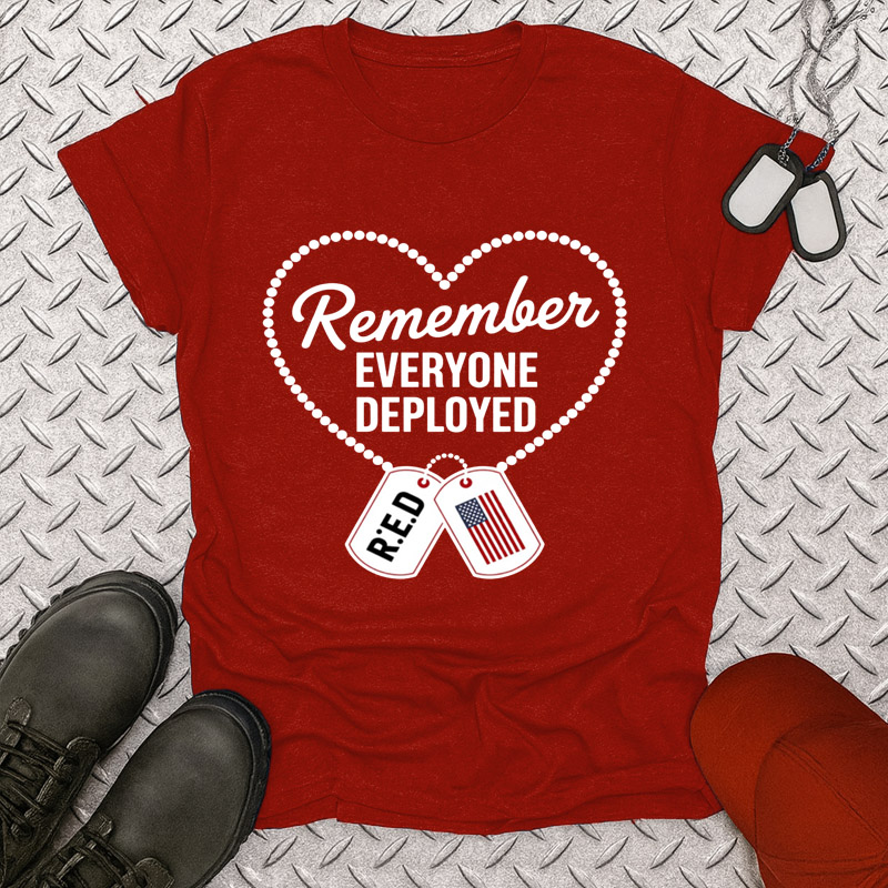 Women's  Red Friday Print Casual Short Sleeve T-Shirt