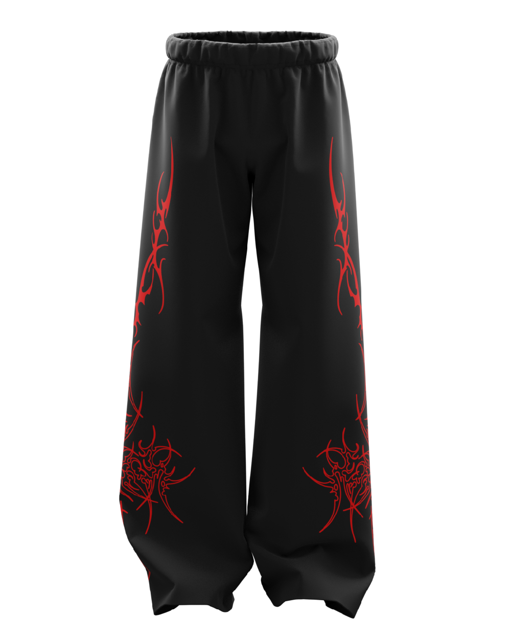 Bloodsigil Black Unisex Straight Fit Baggy Pants