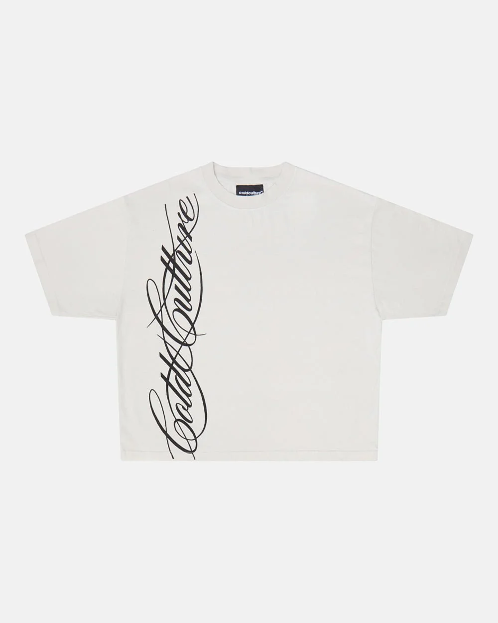 SCRIPT TEE LIGHT GREY