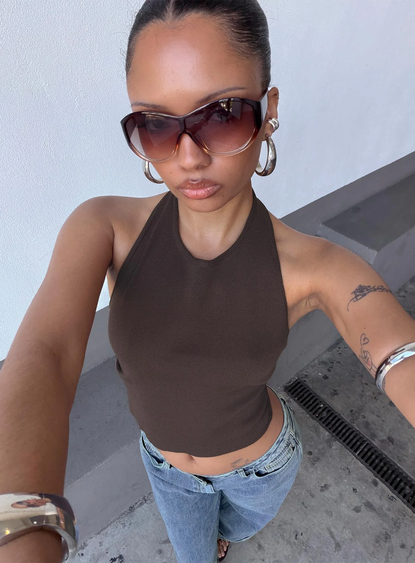 Britley Halter Top Chocolate