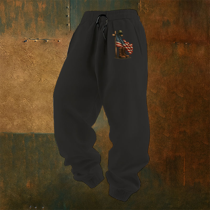 Men's Veteran Print Casual Sweatpants