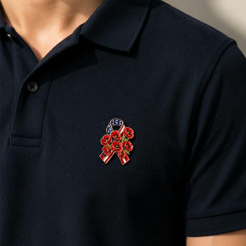 Unisex Poppy Badge — Memorial Day Special Edition