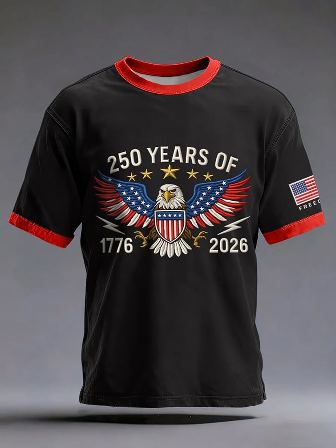 Men's 250th Anniversary of the United States Print Short Sleeve T-shirt
