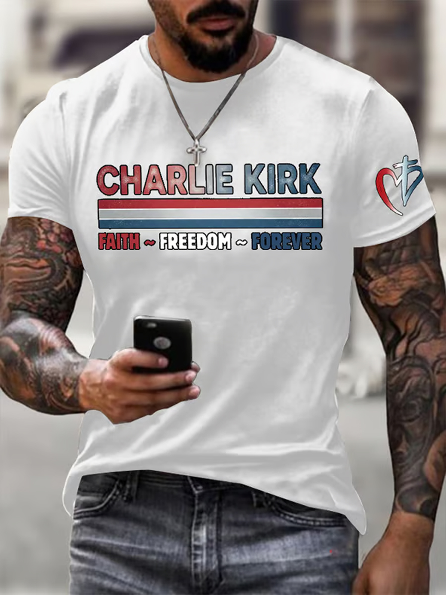 Men's Freedom Is Not Free R.I.P Charlie Kirk Short Sleeve T-shirt
