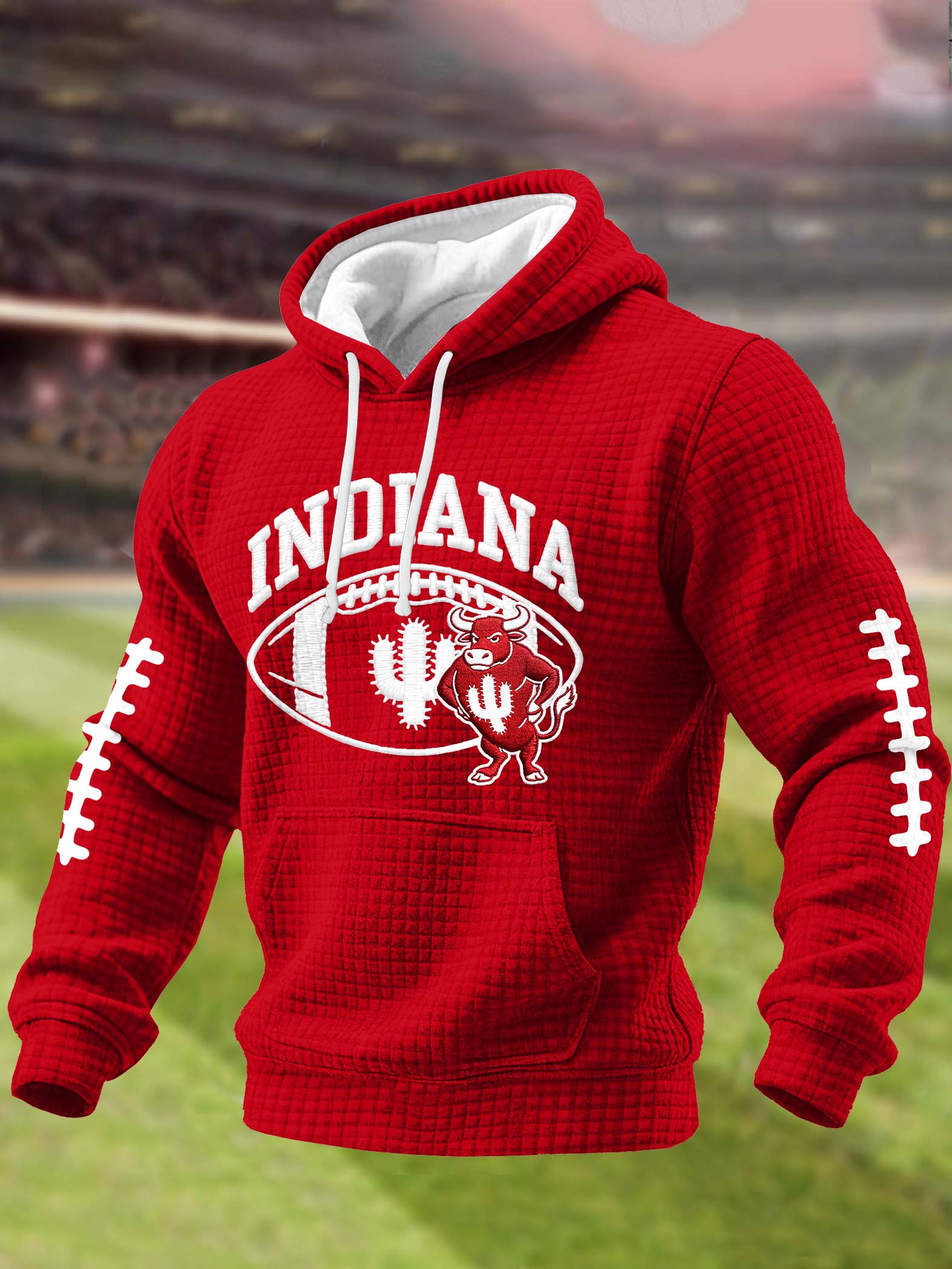 Men's Football Printed Casual Hoodie