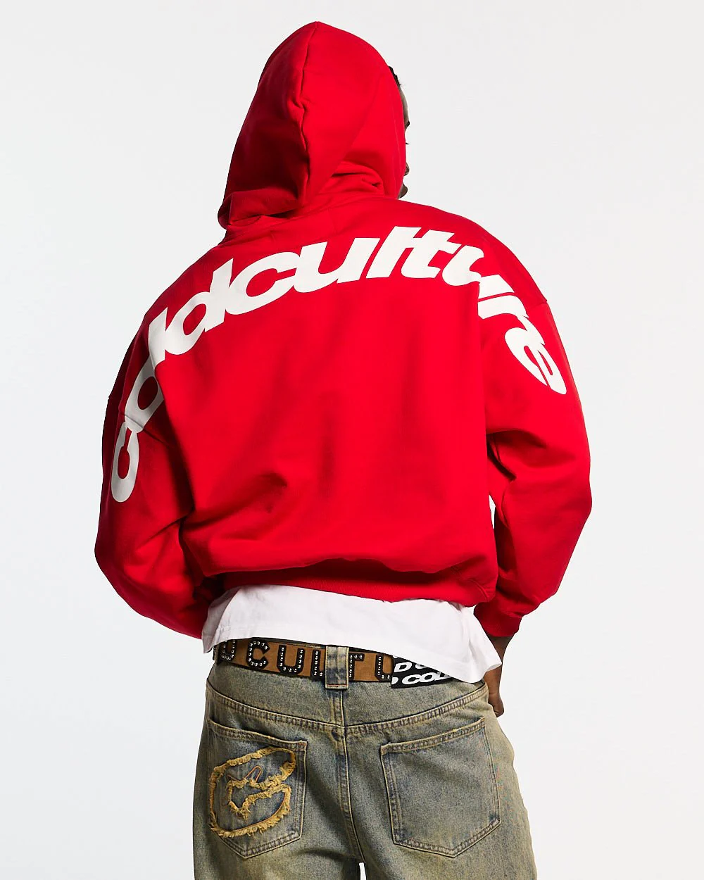 CURVED HOODIE RED