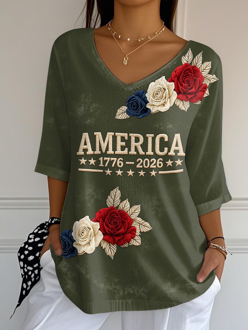 Women's American 250th Anniversary Five-Sleeve Top