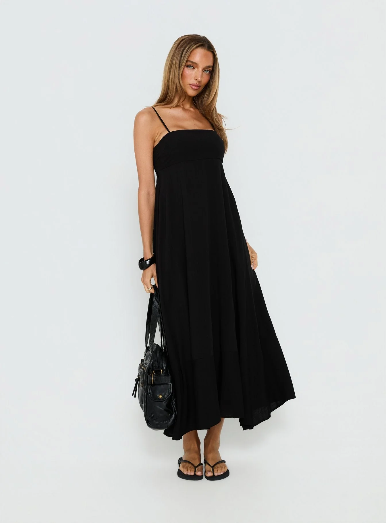 Triniti Square Neck Maxi Dress Black