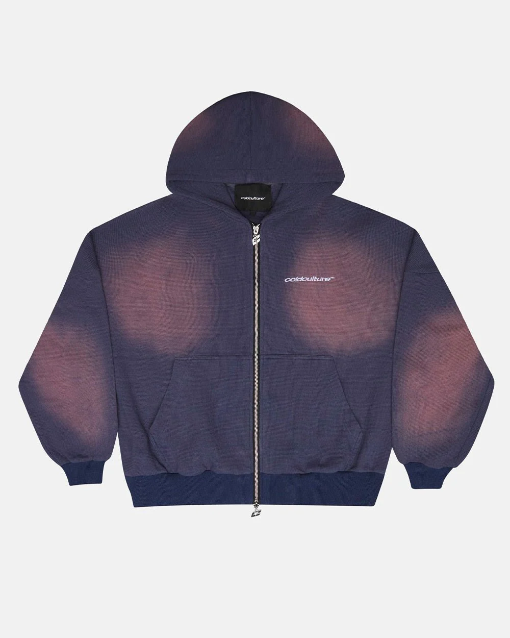 THERMAL ZIP HOODIE BLUE