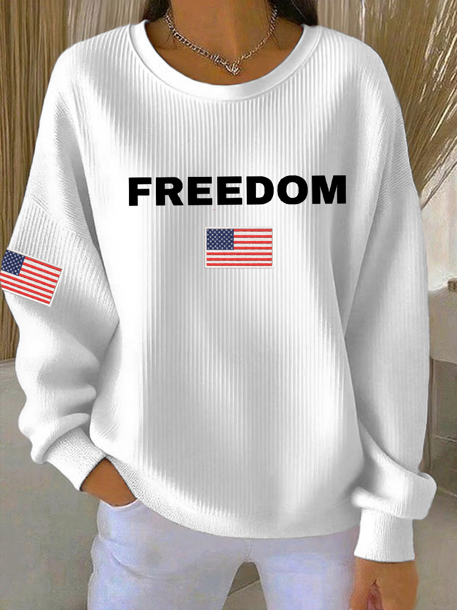 Women's Freedom Is Not Free R.I.P Charlie Kirk  Long Sleeve Sweater