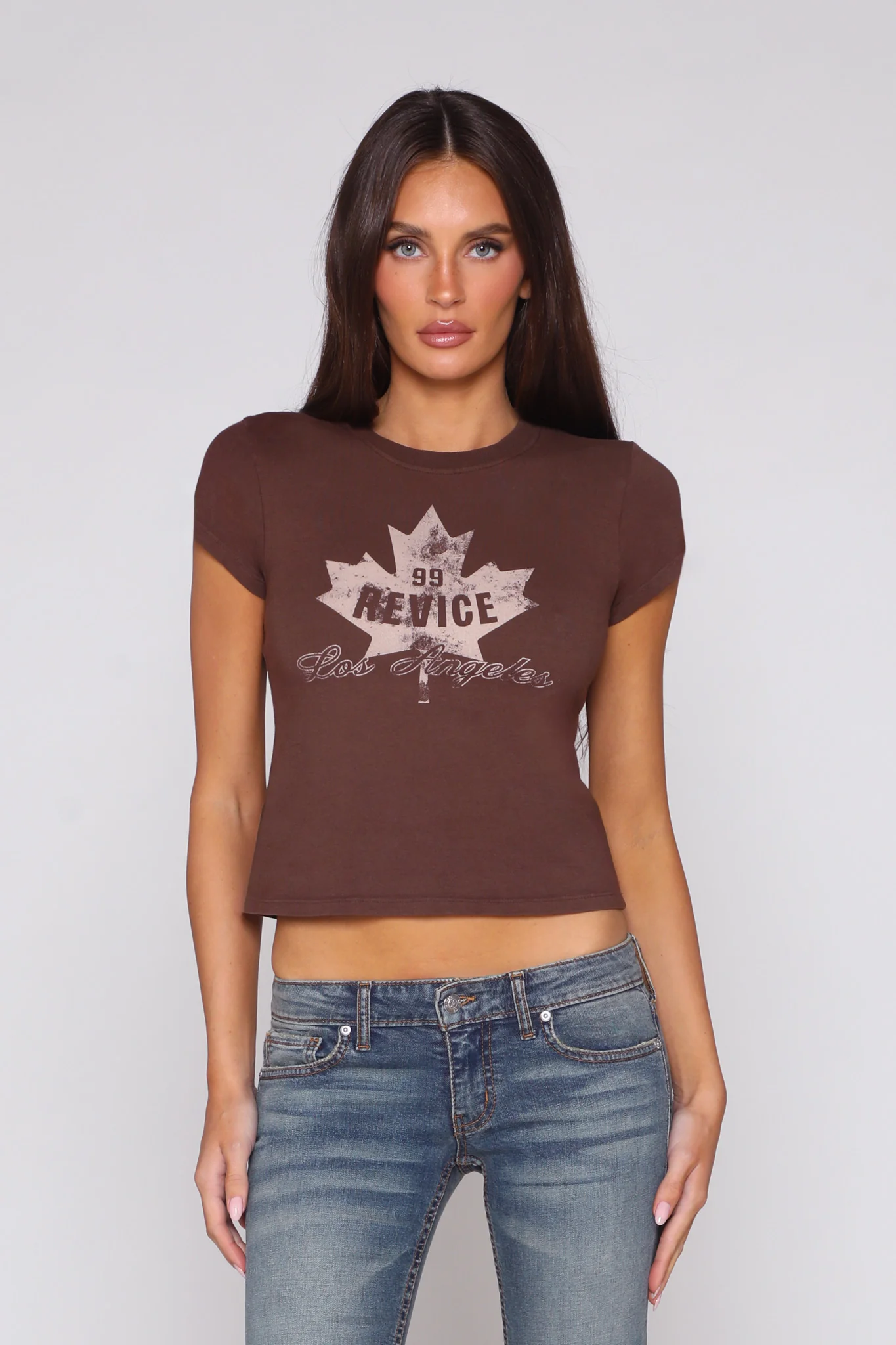 BEVERLY BABY TEE / LEAGUE CHOCOLATE