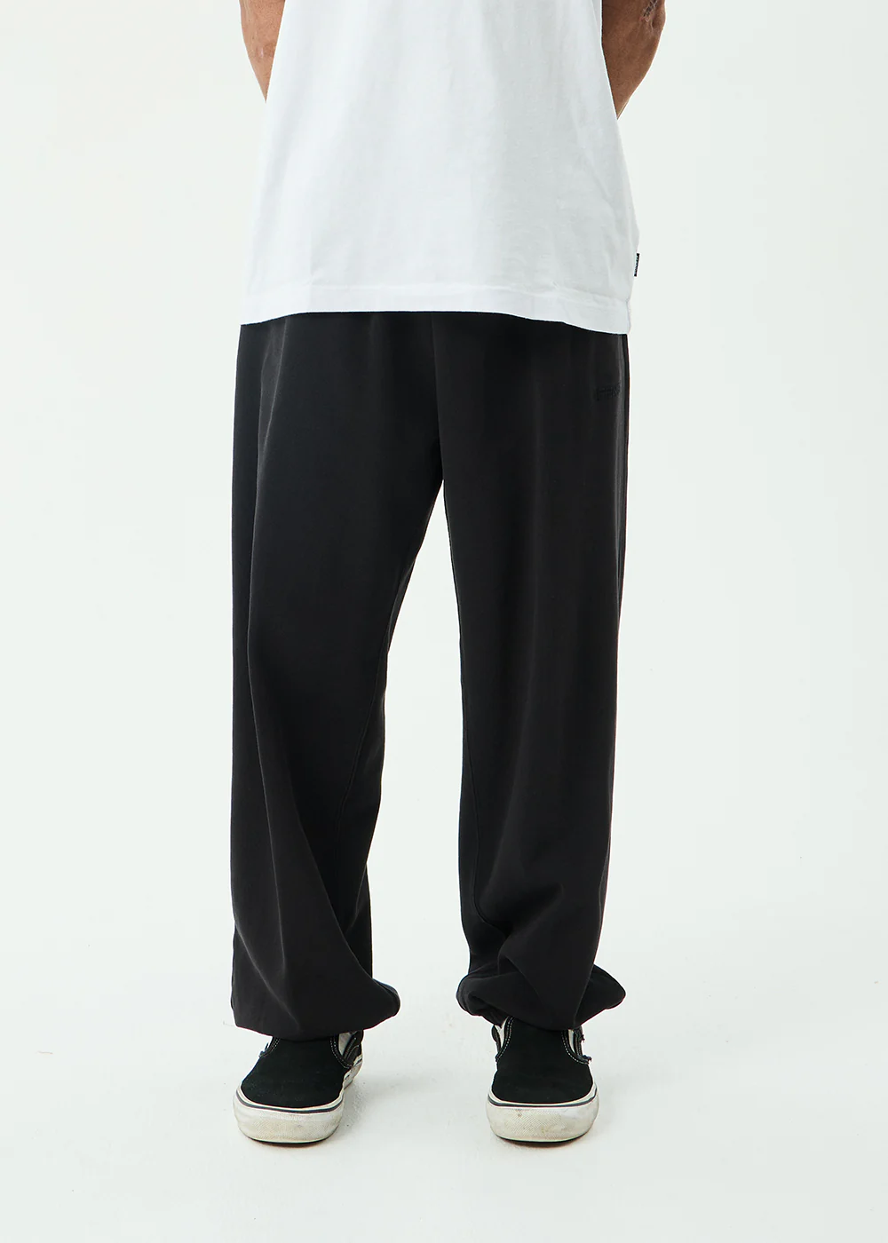 AFENDS Mens Genesis - Track Pant - Stone Black