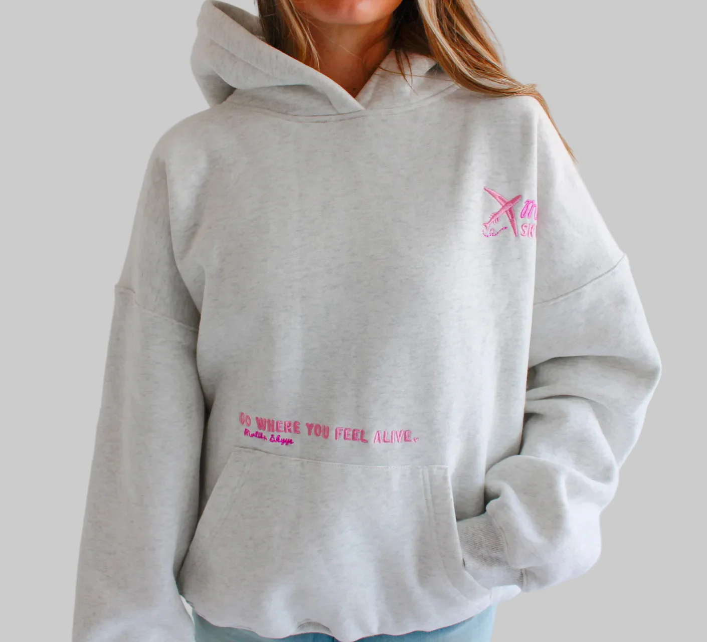 Feel Alive Hoodie - Heather Grey