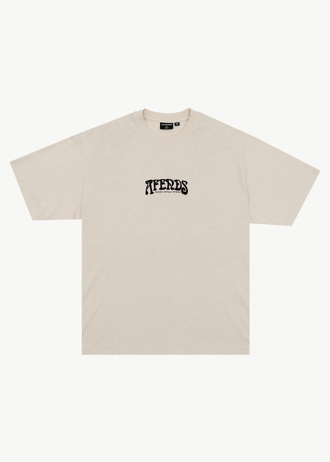 AFENDS Mens Perception - Boxy Tee - Moonbeam