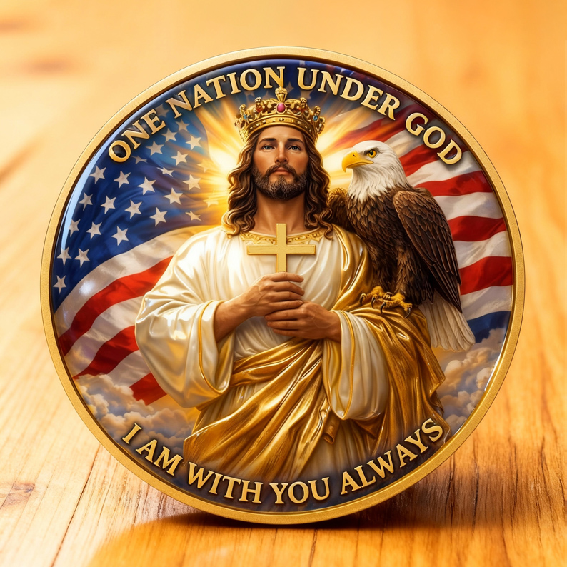 🏆Flash Sale 60% OFF - One Nation Under God – I Am With You Always Coin