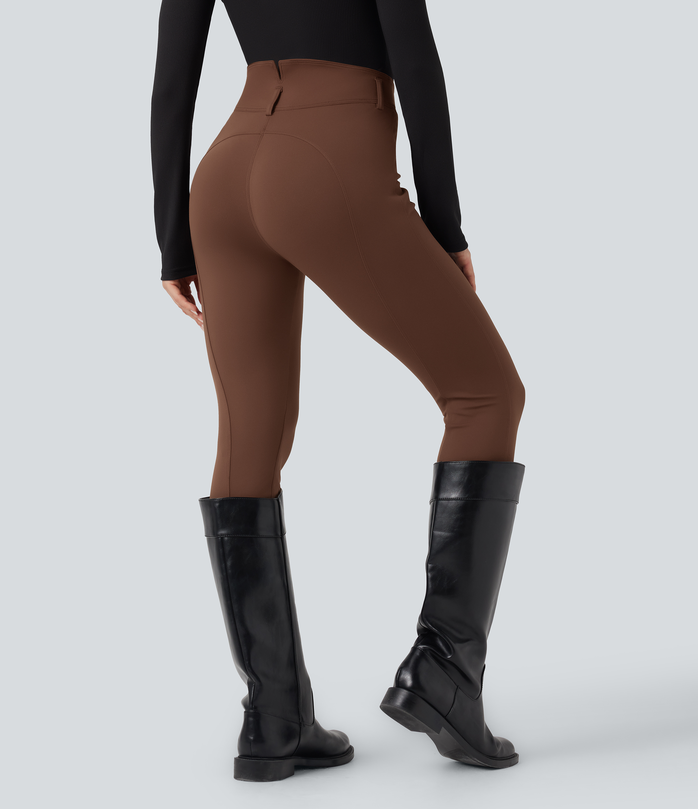 Mid Rise 7/8 Skinny Pants with Pockets