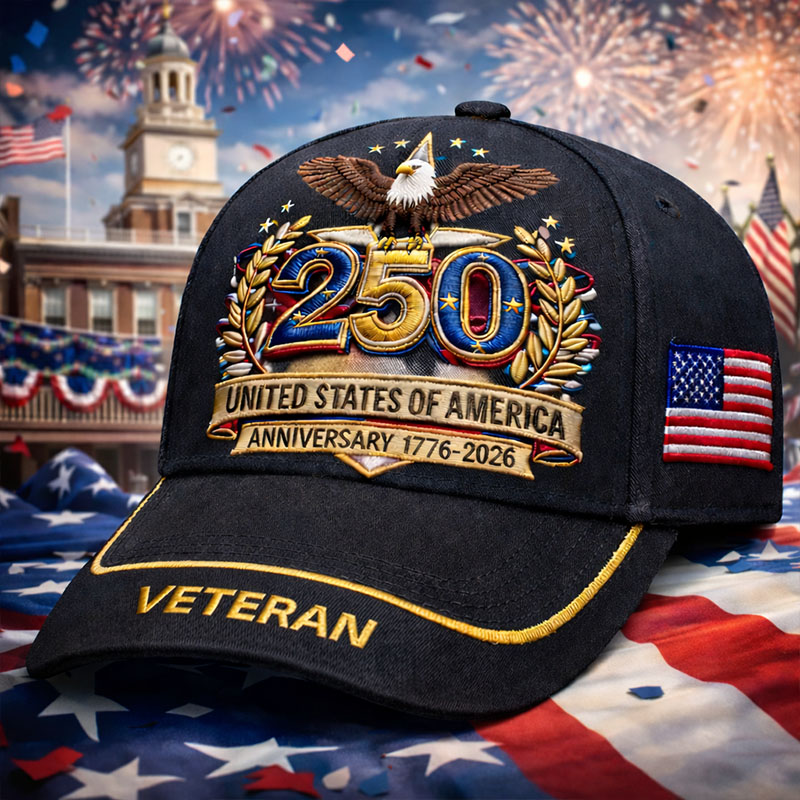 250th Anniversary Veterans Art Print Casual Hat