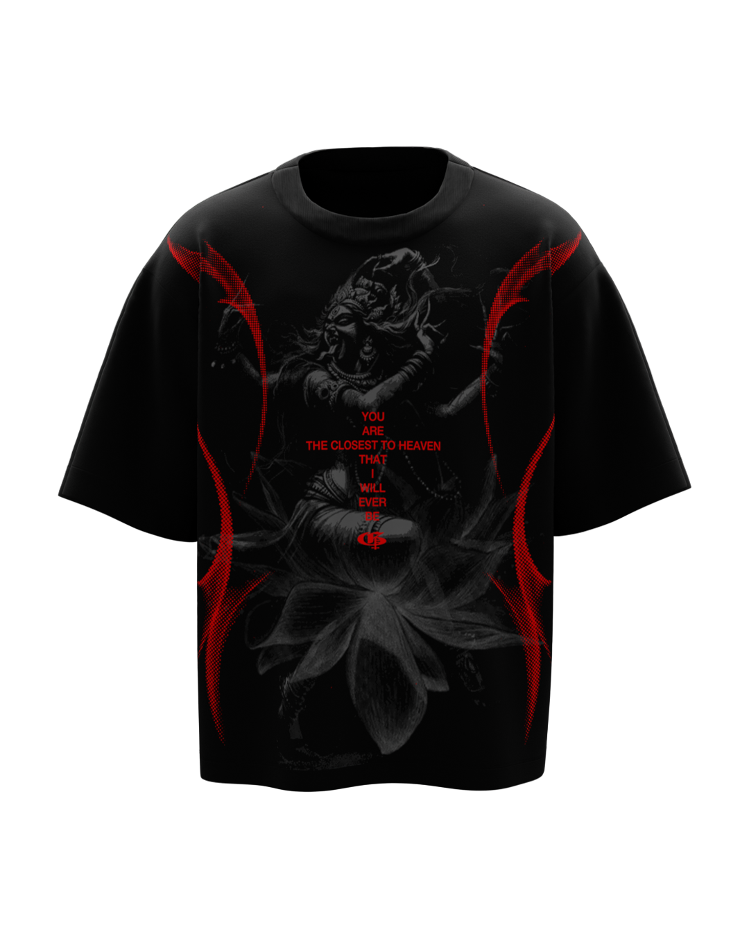 Tatva Unisex Black Oversized Tshirt