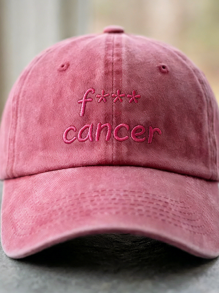 Breast Cancer Awareness F*** Cancer Retro Washed Cap